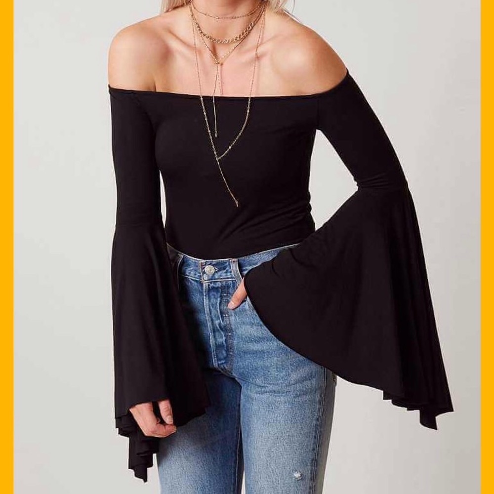 NWT Free People Birds of Paradise bell sleeve top
